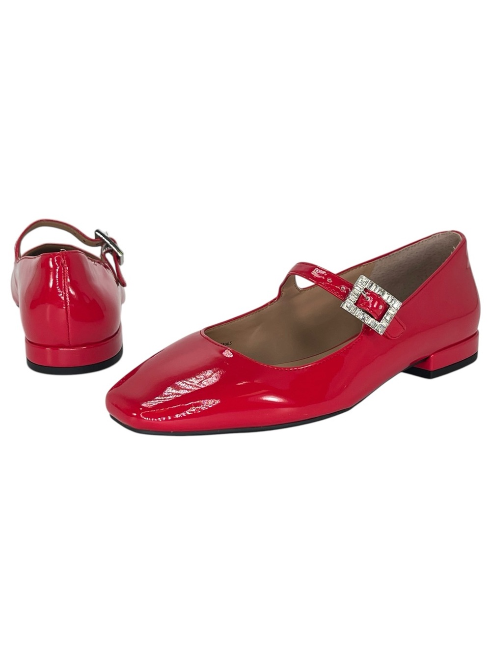 ON 34th Saadet Red Patent Leather Womens Mary Jane Flats Size 6M - Picture 8 of 11